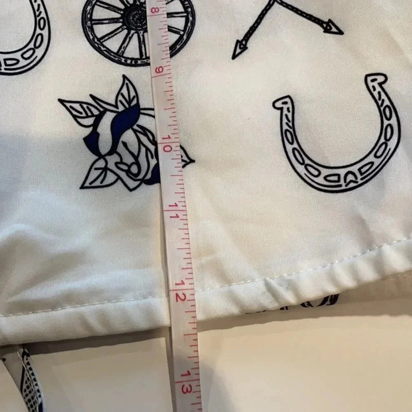 Amanda’s Place Off Shoulder Fluted Sleeve Drawstring Hem Top, women’s size S - Picture 11 of 11